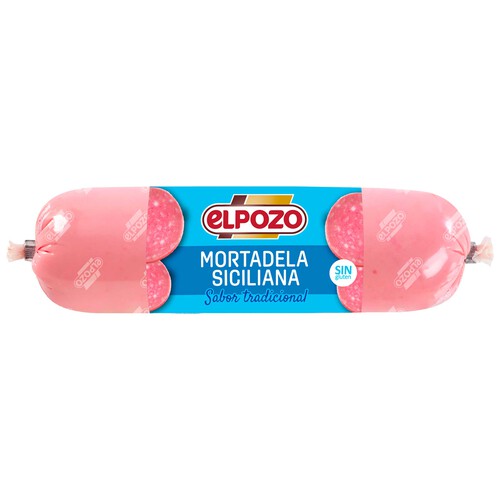 EL POZO Mortadela siciliana mini, elaborada sin gluten y con sabor tradicional 300 g.