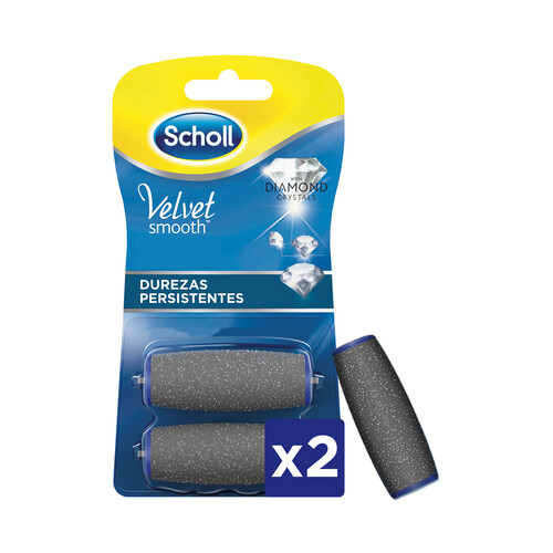 SCHOLL Recambio cabezal de lima electrónica para durezas persistentes SCHOLL Velvet Smooth Diamond 2 uds.