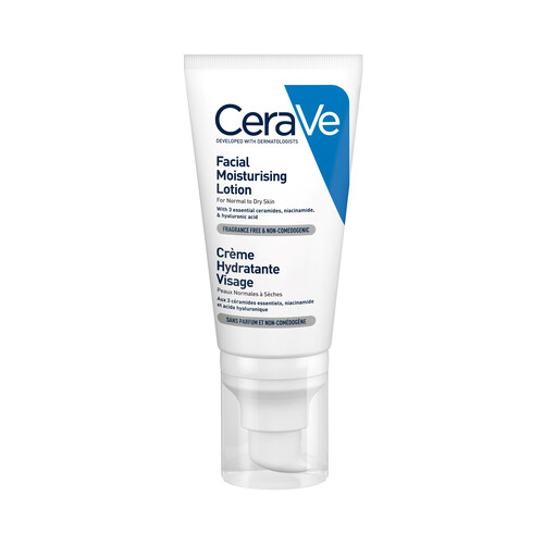 CERAVE Loción hidrantante para rostro, para pieles normales a secas 52 ml.