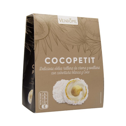 VENDOME Bombones rellenos de coco con chocolate blanco Cocopetit 120 g.