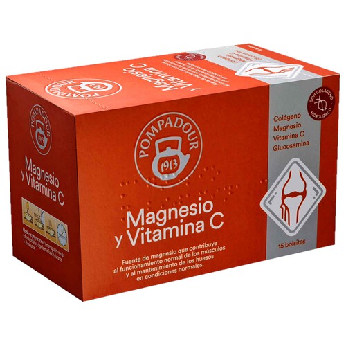 POMPADOUR Infusion de magnesio y vitamina C 15 uds. 45 g.