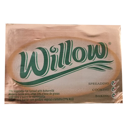 WILLOW Materia grasa para untar mix 77% con mantequilla pastilla 250 g.