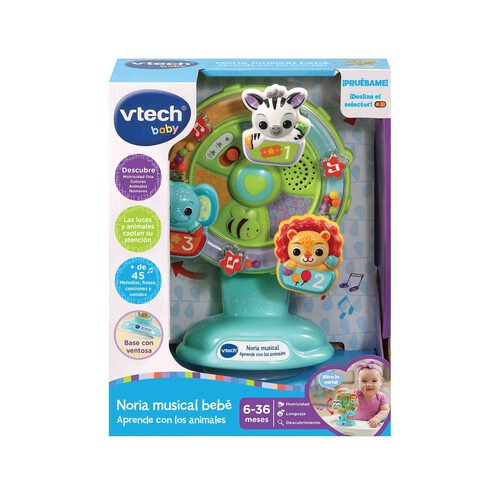 Noria interactiva musical bebé. Aprende con los animales Juguete para la trona VTech Baby. Edad recomendada desde 6-36 meses