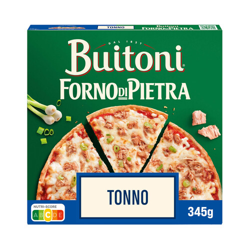 BUITONI Forno di pietra Pizza de atún de masa fina y crujiente 345 g.