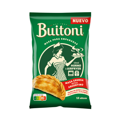 BUITONI Masa gruesa para empanadas estilo argentino 12 uds.