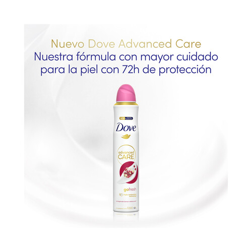 DOVE Desodorante en spray para mujer con extracto de granada y Verbena de limón DOVE Advanced care go frehs 200 ml.