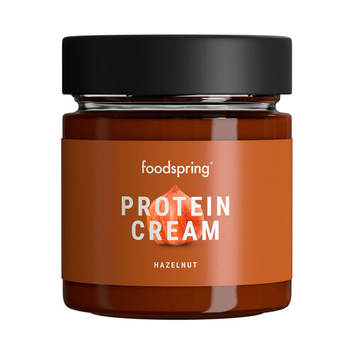 FOODSPRING Crema de avellanas y cacao, rica en proteinas bote 200 g.