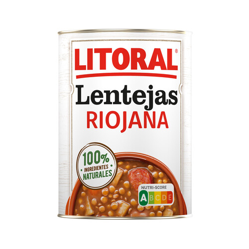 LITORAL Lentejas a la Riojana LITORAL lata de 425 g.