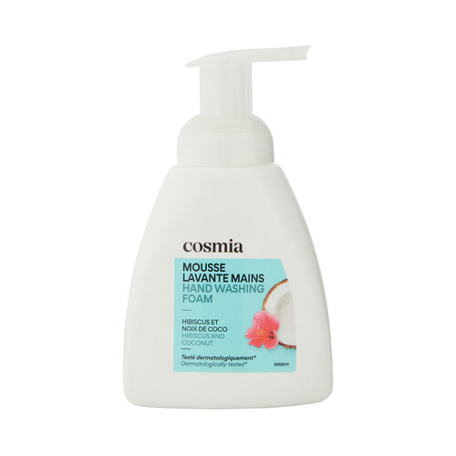 COSMIA Espuma para el lavado de manos, con aroma a coco e hibisco 300 ml.