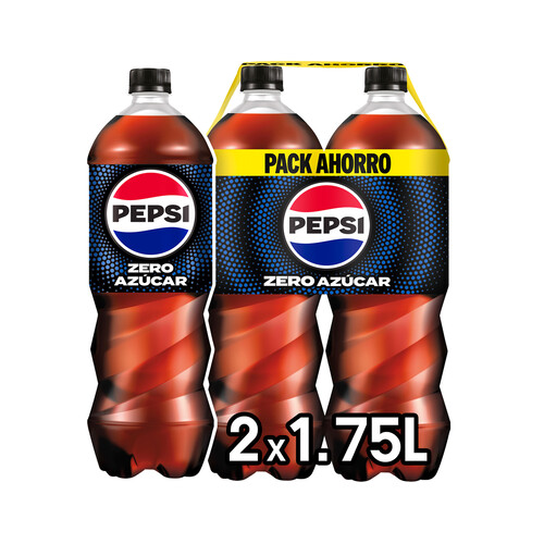 PEPSI MAX  Refresco de cola zero sin azúcar pack 2 botellas de 1,75 l.