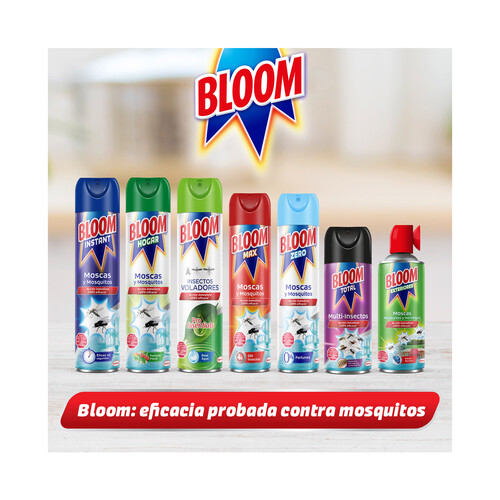 BLOOM Insecticida aerosol moscas y mosquitos hogar BLOOM 600 ml.