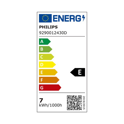 Pack de 2 bombillas Led E27, 7W=60W, luz cálida 2700K, 806lm, PHILIPS.