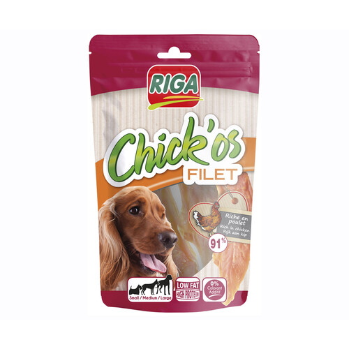 RIGA Snacks para perros de filete de pollo 100 gr.