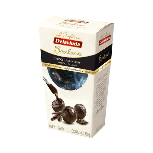 Bombones de chocolate negro DELAVIUDA 150gr