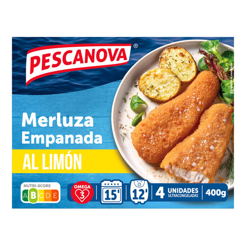 PESCANOVA Merluza empanada al limón 400 g.