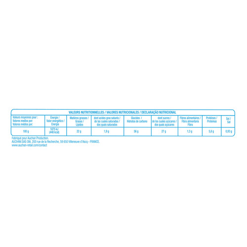 PRODUCTO ALCAMPO Magdalenas alargadas auchan económico 250g.