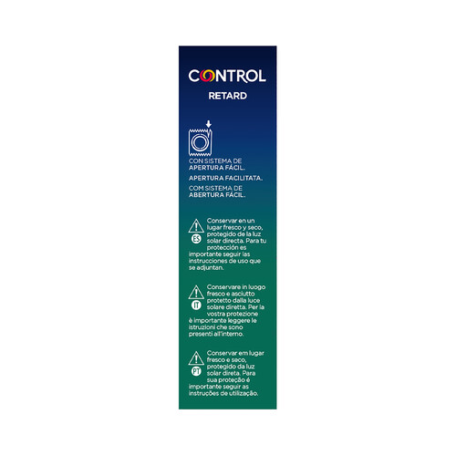 CONTROL Retard Preservativos lubricados con acción retardante 12 uds.