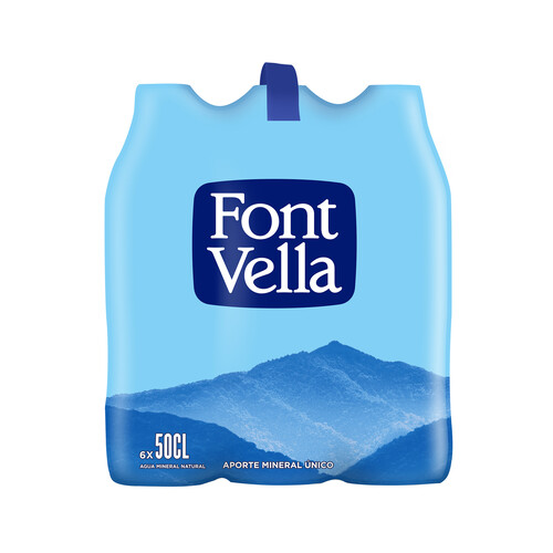 FONT VELLA Agua mineral pack de 6 uds. x 50 cl.