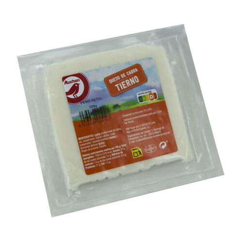 AUCHAN Queso de cabra tierno 300 g. Producto Alcampo