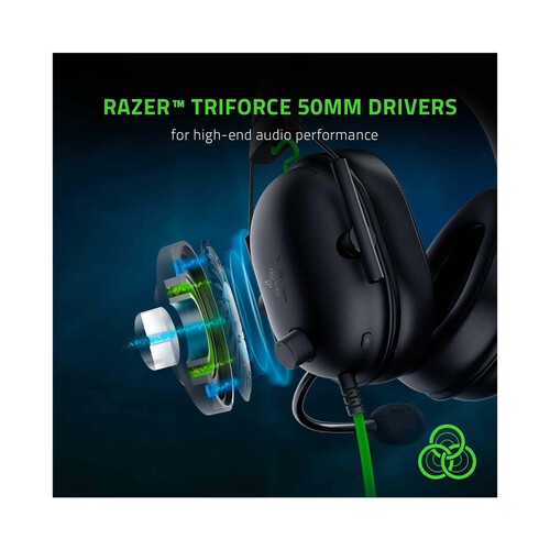 Auriculares gaming RAZER BlackShark V2 X, Sonido envolvente 7.1.