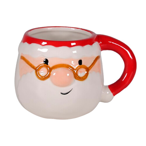 Taza de porcelana con cara de Santa, 38 cl, ACTUEL.