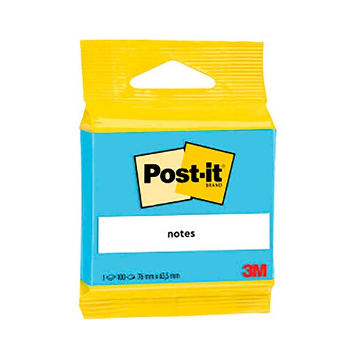 Post-It Notas Azul, 63,5X76 Mm, 100 Hojas/Bloc