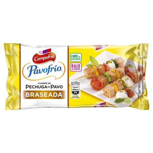 CAMPOFRÍO Fiambre de pechuga de pavo braseada 380 g.