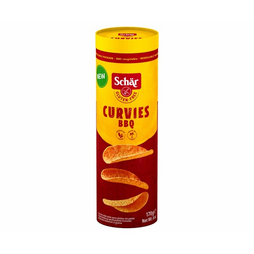 SCHÄR Patatas fritas barbacoa sin gluten SCHÄR CURVIES 170 g.