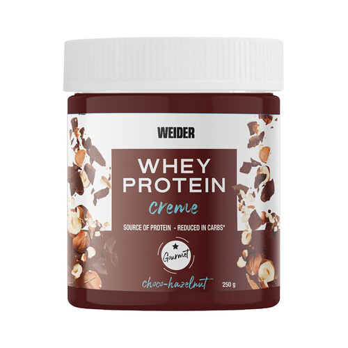 WEIDER Crema proteica de avellana con concentrado de proteína de lactosuero WEIDER WHEYPROTEIN 250 g.