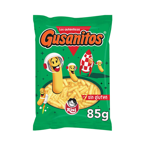 RISI Gusanitos de maíz, elaborados sin gluten 85 g.