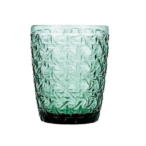 Vaso de vidrio 30cl, color verde, Agata BIDASOA.