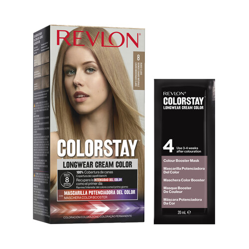 REVLON Coloración permanente tono 8 Rubio claro REVLON Colorstay.