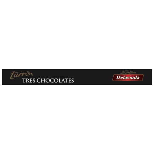 DELAVIUDA Turrón praliné de tres chocolate 200 g.