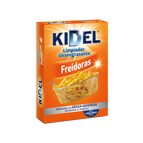 KIDEL Limpiador desengrasante especial freidoras KIDEL 3 sobres de 50 g.