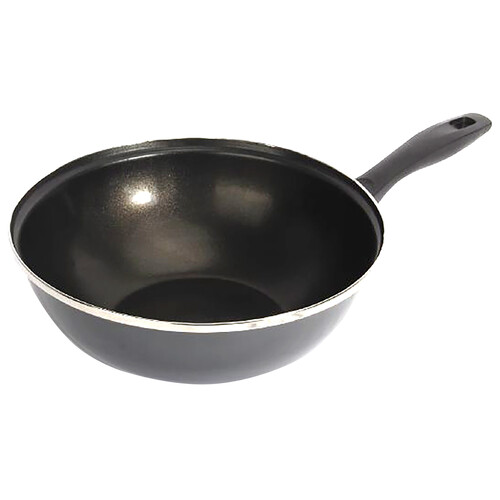 Wok de acero esmaltado de 28cm, apto para vitro, ACTUEL, 