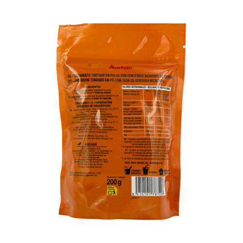 PRODUCTO ALCAMPO Cacahuete en polvo 75% desgrasado 200 g.