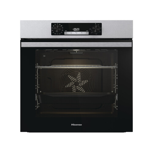 Horno pirolítico HISENSE BI64213E5PX Inox, capacidad: 77L, A+, A: 59,5cm, H: 59,5cm, F: 56,4cm.