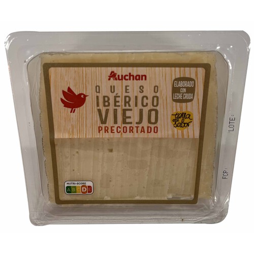 AUCHAN Queso ibérico viejo leche cruda cortado tapitas 250 g. Producto Alcampo