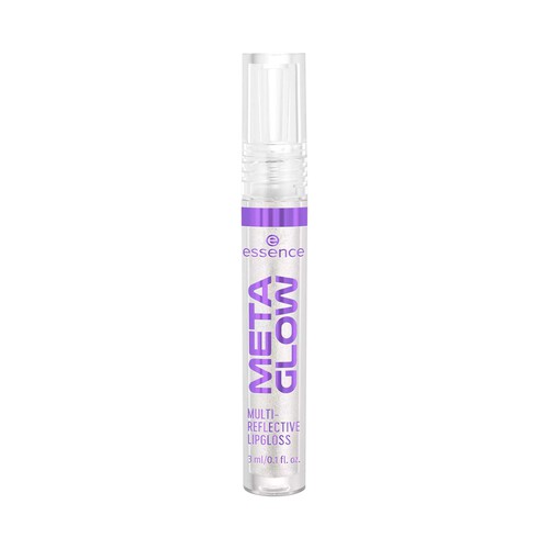 ESSENCE Meta glow tono 01 Cyber space Brillo de labios con shimmer iridiscente.