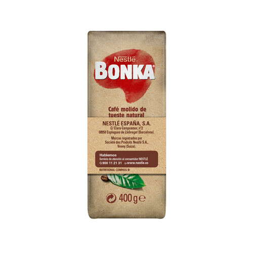 BONKA Café molido descafeinado pack 2 uds. x 400 g.