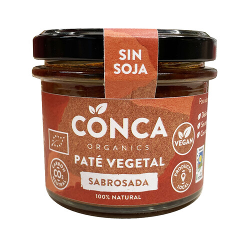 CONCA Paté vegetal sobrasada con maca, son soja, ecológico CONCA ORGANICS 110 g.