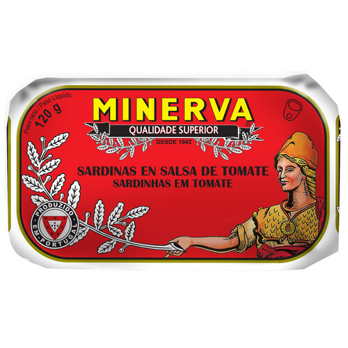 MINERVA Sardinas en salsa de tomate 120 g.