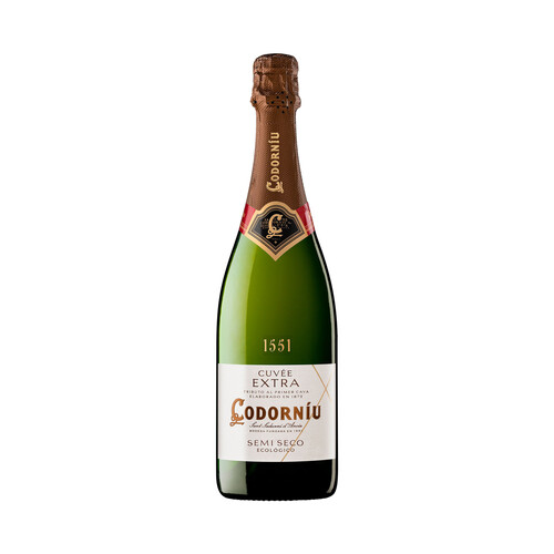 CODORNIU 1551 Cava semi seco ecológico, elaborado siguiendo el método tradicional botella 75 cl.