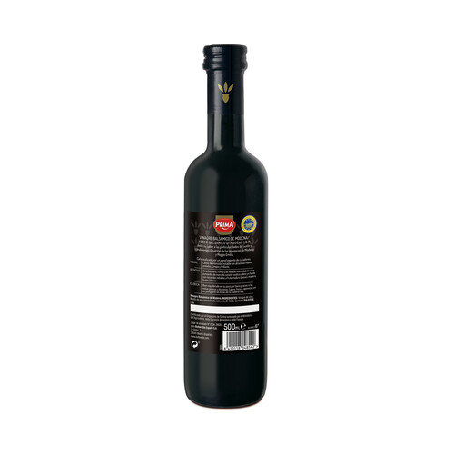 PRIMA Vinagre bálsamico de Modena con I.G.P. Aceto balsámico di Modena botella de 500 ml.