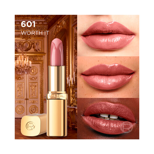 L´ORÉAL PARIS Color riche Tono 601 Worth it Barra de labios con acabado satinado.