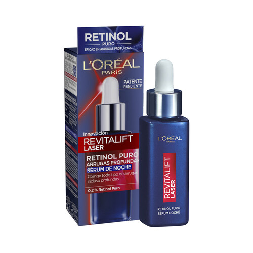 L´ORÉAL PARIS Sérum de noche con Retinol puro para arrugas profundas L´OREAL PARIS Revitalift laser 30 ml.