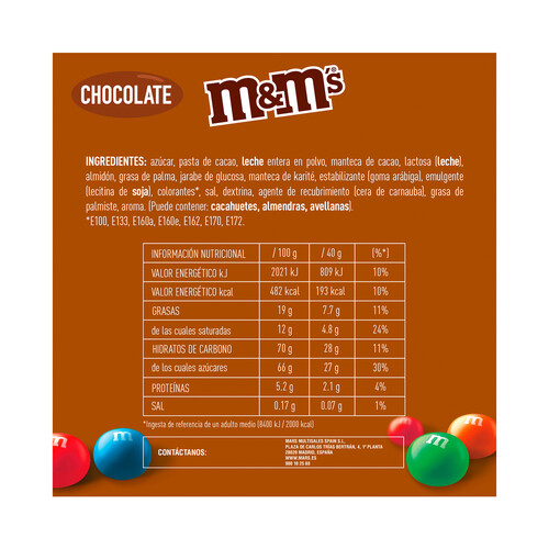 M&M'S  Grajea chocolate 125g.