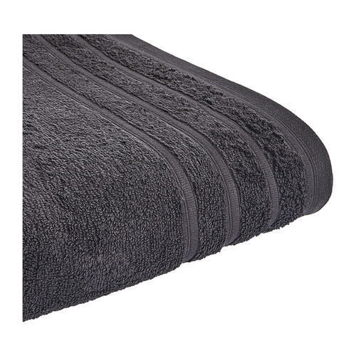 Toalla de baño 100% algodón color negro, densidad de 500g/m², ACTUEL.