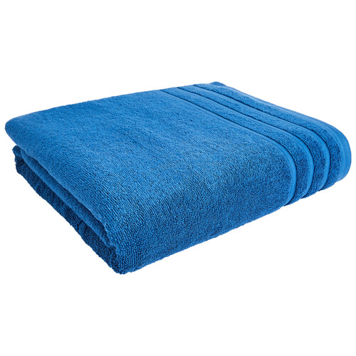 Toalla de baño 100% algodón color azul oscuro, densidad de 500g/m², ACTUEL.
