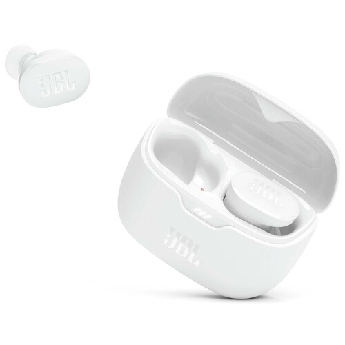 Auriculares Bluetoth intrauditivos JBL TUNE BUDS WHITE hasta 48 horas de autonomía, color blanco.